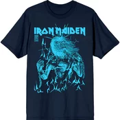 Iron Maiden Majica 50 Life After Death Flames Blue Unisex Navy Blue S