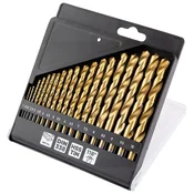Svedri za kovino HSS TiN, 1–10 mm, komplet 19 kosov
