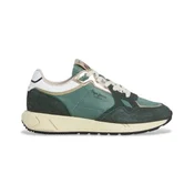 Pepe Jeans za ženske. PLS600010 Usnjene superge Marlon Metal green (37), Ravna stran, 1 do 3 cm, Čipke, Priložnostno, Zelena