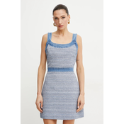 Guess Vsakodnevna obleka W5GK77 WH610 Modra Slim Fit