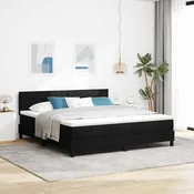 vidaXL vidaXL Postelja boxspring z vzmetnico Črna 180 x 200 cm blago, (5000126073)