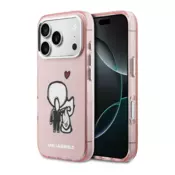Maska Karl Lagerfeld Karl & Choupette Back MagSafe za iPhone 17 Pro roza
