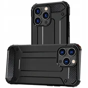 Hibridni ovitek Armor za iPhone 15 Pro Hurtel - črn