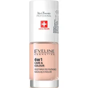 Eveline Cosmetics Nail Therapy Care & Colour balzam za nohte 6 v 1 odtenek Nude 5 ml
