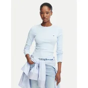 Tommy Jeans Bluza DW0DW22783 Svetlo modra Slim Fit