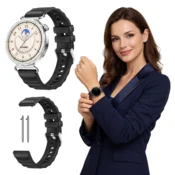 Pašček za Huawei Watch GT 4 5 6 41mm Classic Elegantna zapestnica črne barve 18mm
