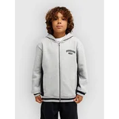 Quiksilver No Teacher Kids jopica s kapuco light grey heather