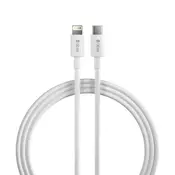 Lightning / USB-C kabel Smart, PD 27W, 2m, bijela, Devia