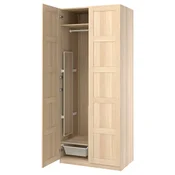 PAX/BERGSBO Garderobni sestav, beljen hrast/beljen hrast, 100x60x236 cm