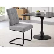 Trpezarijska stolica Molde Siva/Crne metalne noge 575x455x850 ( 775-555 )