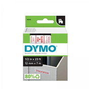 DYMO D1 trak 12 mm, rdeča na beli, 45015