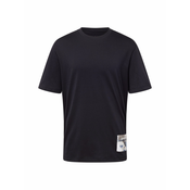 Pamucna majica Armani Exchange za muškarce, boja: tamno plava, s aplikacijom