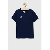Otroška bombažna kratka majica adidas Performance ENT22 TEE Y mornarsko modra barva