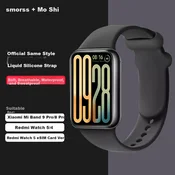 Smorss Zamenska narukvica za pametni sat za Redmi Watch 6/5/4, Crna