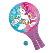 Kubisport Žoga za plažo - komplet 2 palic in žoge s potiskom UNICORN