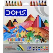 DOMS Mega Triangle Komplet barvnih svinčnikov 12 kos