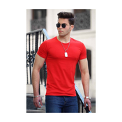 Madmext Mens Crew Neck Red T-Shirt 4552