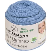 Austermann Step Merino 4 Uni & Melangen 90317-1005 Light Blue Pletilna preja