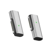 INF Type-C (ženski) na MagSafe 3 - pravokotni adapter, združljiv z MacBook, aluminijeva zlitina, podpora 140W PD, (5000276693)
