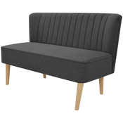 VIDAXL Kavč Blago 117x55,5x77 cm Temno Siv