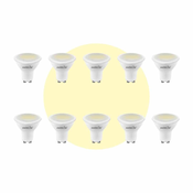 10x LED žarnica – sijalka GU10 7W (55W) 576 lm toplo bela 3000K