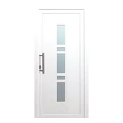 Hišna vrata iz umetne mase 110 cm x 210 cm K017 bela leva