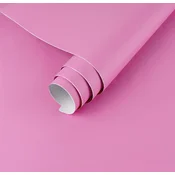 Nikcorp Samolepilna stenska tapeta ReWallpaper rožnata mat vinilna PVC folija 60 cm x 500 cm vodoodporna pralna za kuhinjo kopalnico stene vrata podlage, brez lepila
