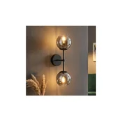 Brilagi - Zidna lampa DIOR 2xE27/60W/230V crna/dimno siva