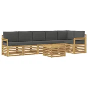 Set vanjskih sofa 7 pcs Bijela i antracit 59 x 59 x 37 cm
