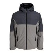 JACK & JONES Prehodna jakna JCOCLUB AXEL siva/črna