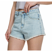 Ženske kratke hlače URBAN CLASSICS - Denim Hotpants - blue bleasched - TB2000-blue bijeljeni