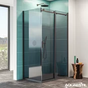 Aquaestil Artego 120 viseca klizna tuš vrata siva - Aquaestil - 120 cm/200 cm***mogucnost narudžbe i u drugim dimenzijama i izrade po mjeri.Cijena na upit. - Kaljeno staklo 8 mm - Crna*** mogucnost narudžbe i u srebrnoj boji. Cijena na upit. - Sivo***mogucnost narudžbe prozirnog stakla. Cijena na upit - Lijeva/desna (na zalihi lijeva)