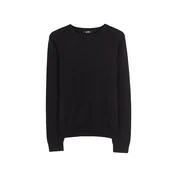 GOBI Cashmere Pulover Womens Essential Cashmere Crewneck Sweater črna