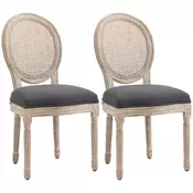 Homestar Jedilni stoli komplet 2 kosa 49x56x96 cm sivi