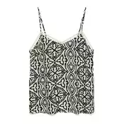 VERO MODA Top VMMENNY  slonovina / kit / črna