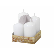 eoshop Adventne sveče GRADED lakiran d4x6/7/8/9cm 4ks
