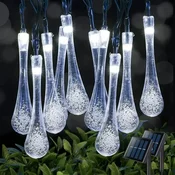 Dekorativne solarne lampice kapljice leda