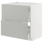 METOD / MAXIMERA Pod.el.za gr.plocu/ug.asp.s fiokom, bela/Havstorp svetlosiva, 80x60 cm
