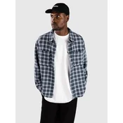 Empyre Boxy Flannel Shirt washed blue