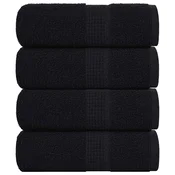 Rucnici za goste FROGN 4 kom. Crni 30x50 cm 360 g/m2