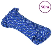 Vidaxl vidaXL Jadralna vrv, modra, 4 mm, 50 m, polipropilen
