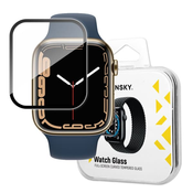 Wozinsky Watch Glass hibridno steklo za Apple Watch 7/8 45mm črno