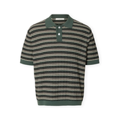 Selected Dane Knit - Balsam Green/Stripes Zelena