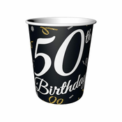 GoDan Papirnati lončki 50. rojstni dan 250ml 6 kosov.