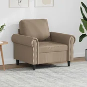 vidaXL Fotelj kapučino 60 cm umetno usnje