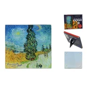 Stekleni podstavek - V. van Gogh, Cesta s cipresami (Carmani)