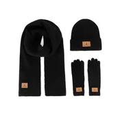 Set kapa, šal in rokavice Beverly Hills Polo Club BHPC-MC-001-AW24 Črna