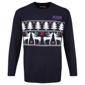 Moški pulover CCM Holiday Ugly Sweather Navy M