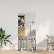 Preklopna ogradica za kucne ljubimce 2 pcs Sivi Sonoma