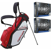Big Max Dri Lite Feather SET Red/Black/White Golf torba Stand Bag